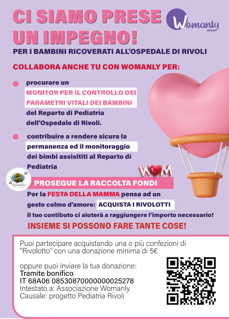 Locandina per la raccolta fondi del reparto pediatrico